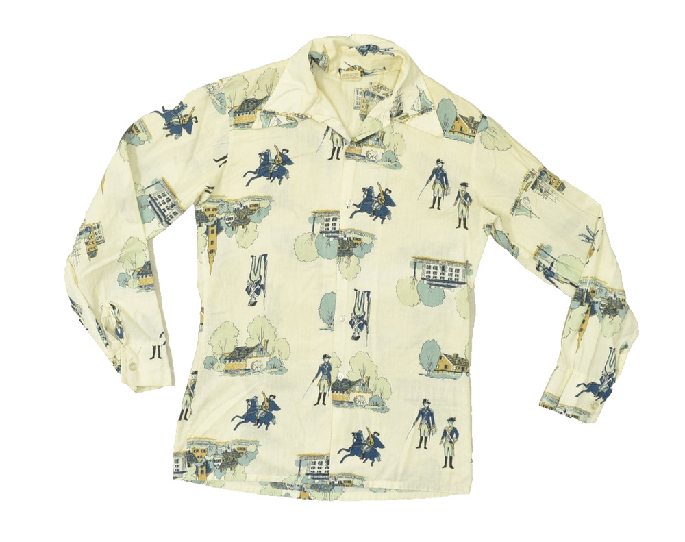 Vintage Montgomery Ward Men's Western Cowboy Horse Long Sleeve Shirt Size M